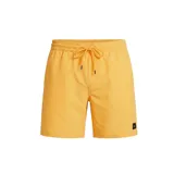Short de baño amarillo con cintura elástica ajustable con cordón.