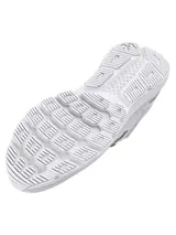 Championes de running Under Armour modelo Charged Escape 4 NM, color gris con suela blanca. Presentan parte superior de malla técnica ligera y transpirable, contrafuerte externo en el talón para mayor sujeción y mediasuela Charged Cushioning® para una amortiguación suave.