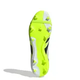 Championes de fútbol Adidas Predator League FT, color blanco, negro y amarillo limón.