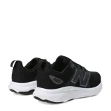 Championes de running New Balance modelo 460, color negro con detalles en gris. Presentan exterior de malla transpirable con refuerzos sintéticos, logo lateral característico y entresuela blanca amortiguada.