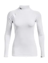 Remera de entrenamiento Under Armour de manga larga, con cuello alto y ajuste al cuerpo. Confeccionada en tejido de doble capa con interior cepillado para mayor calidez y exterior de secado rápido, cuenta con paneles de malla en las axilas para ventilación y mangas raglán.