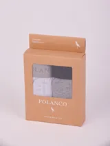 Pack de dos boxers de algodón con cintura elástica, uno en color gris claro melange y otro en color gris oscuro.