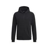 Campera deportiva con capucha Under Armour modelo Rival Light Weight, de color negro, cierre frontal completo y bolsillos laterales. Cuenta con el logo de la marca bordado sutilmente en el pecho.