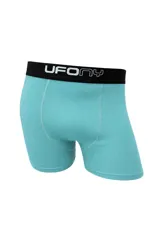 Boxer azul marino de algodón de la marca Ufo, con cintura elástica ancha en color negro y logo de la marca estampado en blanco.