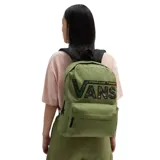 Mochila Vans color verde con logo Vans estampado con diseño de camuflaje.