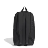 Mochila Adidas Linear negra con logo vertical en blanco.