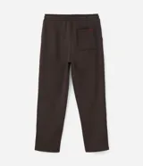 Pantalón recto color marrón, de corte holgado y cómodo, confeccionado en mezcla de algodón y poliéster. Cuenta con cintura elástica con lazo de ajuste y bolsillos laterales.