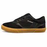 Zapatillas Airwalk modelo Grip Skt, color negro con suela de goma color tostado, confeccionadas con paneles de malla y refuerzos sintéticos.