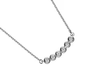 Cadena de plata 925 con dije de 6 círculos con circonias.