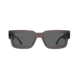 Lentes de sol I-Sea modelo Cole, con armazón rectangular de acetato gris translúcido y cristales oscuros.