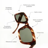 Lentes blueblocker Eshe Black con armazón cuadrado de acetato negro y acabado brillante, con protección contra luz azul y rayos UV400.