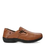 Zapatos casuales de cuero negro con costuras decorativas en contraste, diseño sin cordones y suela de goma antideslizante.