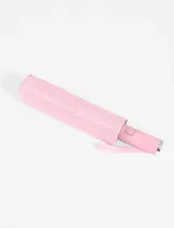 Paraguas automático color rosa con funda.