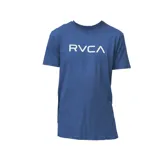 Remera azul con logo RVCA estampado en el pecho.