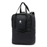 Mochila Columbia Trail Traveler de 18 litros, color negro, con diseño funcional que incluye asas superiores de mano, correas ajustables para la espalda, compartimento principal con cierre y logo de la marca bordado en el frente.