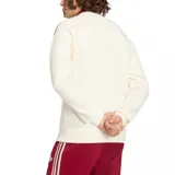 Campera deportiva Adidas de la selección de España, modelo alternativo, en color blanco marfil con cuello y detalles en bordó, con las clásicas tres tiras en las mangas y el escudo de la selección en el pecho.