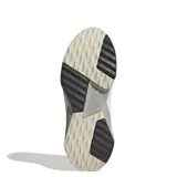 Championes Adidas Avryn X blancos con detalles en negro y beige. Presentan las tres tiras características de Adidas en color negro y cordones blancos. La entresuela es híbrida con tecnología Boost y Bounce.