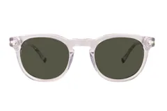 Lentes de sol Azzaro modelo 33089 con armazón de acetato transparente y cristales polarizados en tono verde oscuro.