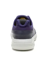 Championes Caterpillar modelo Hex Lite Leather, color azul con suela chunky blanca y detalles en negro. Confeccionados en cuero y material textil, con cordones y la marca grabada en el lateral.