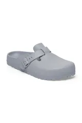 Zueco Birkenstock Boston Eva, color gris, de horma estrecha.