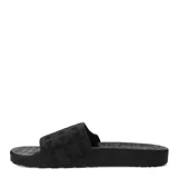 Sandalias de hombre Tiffosi Boots modelo Cruz, color negro, tipo ojota deslizante con capellada ancha decorada con monograma en relieve y suela texturizada.