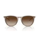 Lentes de sol Ray-Ban modelo RB 4171/54 col 674413, con montura redonda color marrón claro y lentes marrones degradé.