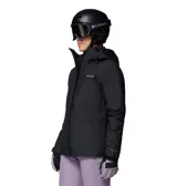 Campera técnica 3 en 1 de Columbia, diseñada para deportes de nieve. Cuenta con capa exterior impermeable con tecnología Omni-Tech y costuras selladas, y capa interior aislante con forro termorreflectante Omni-Heat. Incluye capucha ajustable, ventilación en axilas, faldón para nieve, múltiples bolsillos con cremallera y puños ajustables.