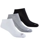 Pack de tres pares de medias tipo soquetes deportivos marca Topper, en colores blanco, gris y negro. Presentan diseño con tejido transpirable en el empeine y logo de la marca en la puntera.