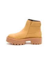 Botas de caña corta Caterpillar modelo Colorado Max Chelsea, color tostado, confeccionadas en cuero con suela de goma tipo plataforma track y cierre lateral.