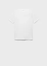 Camiseta básica de manga corta y cuello redondo, confeccionada en algodón orgánico con diseño recto.