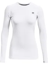 Remera térmica de manga larga Under Armour, diseñada como primera capa. Presenta un ajuste al cuerpo, cuello redondo y mangas raglán. Confeccionada en tejido de doble capa con interior cepillado para mayor calidez y paneles de malla en las axilas para ventilación.