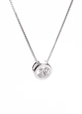 Collar de plata 925 con dije de zirconia engarzada.