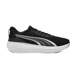 Championes de running Puma Scend Pro 3, color negro con entresuela blanca y detalles plateados en los laterales.