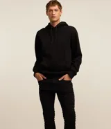 Pantalón skinny negro de sarga con elastano.