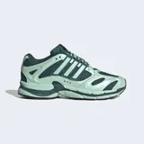 Championes Adidas Adistar MLD color verde menta, con base de malla transpirable y detalles metálicos mate. Presenta las icónicas tres tiras de la marca en relieve y diseño dinámico.