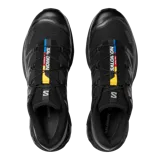 Championes Salomon modelo XT-6 de color negro, diseñados para trail running y uso urbano, con sistema de ajuste rápido Quicklace y suela con gran tracción.