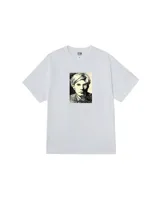 Remera blanca de algodón con estampa frontal de Andy Warhol.