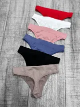 Pack de seis colales de tiro medio, confeccionadas en poliamida y elastano, con diseño sin costuras y cintura elástica ancha.