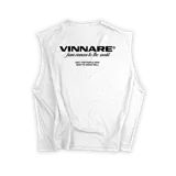 Musculosa blanca de algodón con corte cuadrado y sisas amplias.