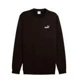 Buzo de cuello redondo Puma, color negro, con logo de la marca estampado en blanco en el pecho.