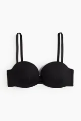 Soutien balconette super push-up de microfibra con copas acolchadas, aros y breteles ajustables extraíbles.