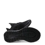 Championes de trail running Puma modelo Extend Lite Trail, color negro con detalles en gris. Presentan una construcción en malla transpirable con refuerzos sintéticos, cordones con detalles reflectantes y una suela robusta diseñada para terrenos irregulares.