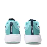 Championes de running Topper modelo Stance 3, con capellada de malla técnica en color azul marino, detalles en celeste y acentos en color coral. Presenta suela de goma blanca con tecnología de amortiguación y refuerzo en la puntera.