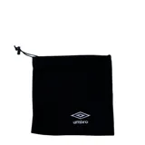 Cuello multifuncional de polar color negro, con cordón ajustable y logo de Umbro bordado en blanco.