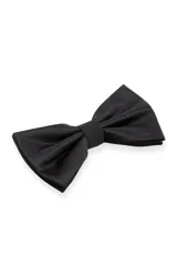 Moño liso azul con textura.