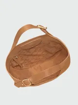 Bolso tote XL Longchamp de cuero color tostado, modelo Le Foulonné, con diseño amplio y asas para el hombro.