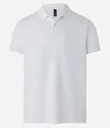 Polo de hombre slim fit color beige, confeccionada en tejido de media malla acanalada de algodón sostenible, con cuello clásico con botones y mangas cortas.