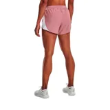 Short Under Armour de mujer, color negro, con cintura elástica, calza interior de malla y logo estampado en la pierna.