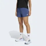 Short de running Adidas color azul, con cintura elástica y cordón de ajuste. Cuenta con calzoncillo interior de malla, bolsillo trasero con cierre y logo reflectivo de la marca en la pierna.