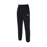 Pantalón de jogging New Balance color negro, con cintura y dobladillo elásticos, cordón externo y bolsillos laterales. Incluye logo bordado de Flying NB en el muslo izquierdo.